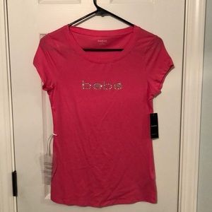 NWT Bebe rhinestone top